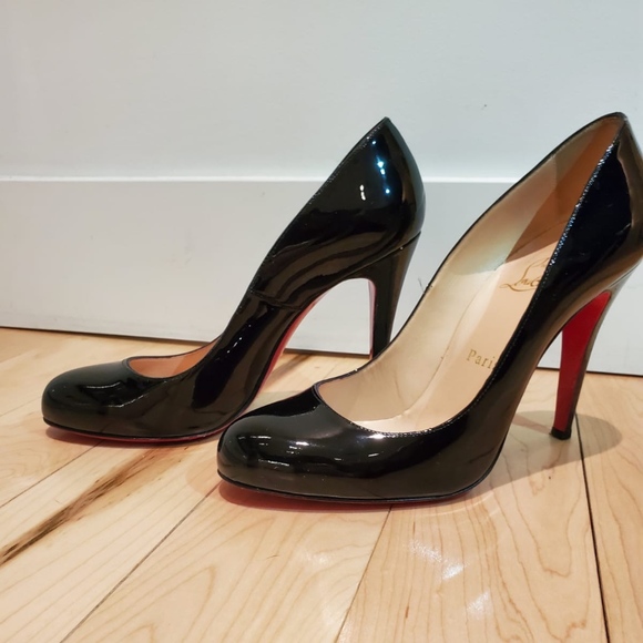 Christian Louboutin Black Patent Heels - Picture 1 of 3